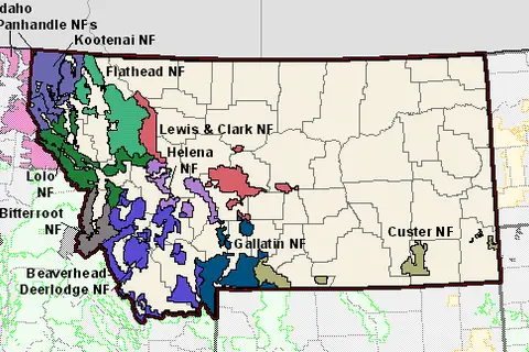 Map: Montana National Forest Map