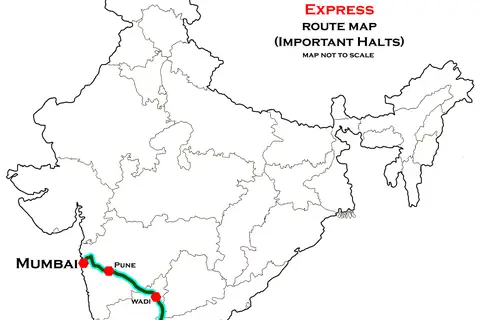 Map: Mumbai Kanyakumari Express Route Map