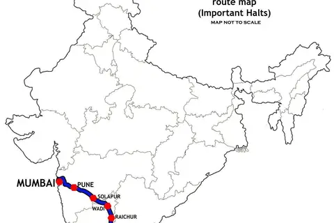 Map: Mumbaichennai Express Trains Route Map