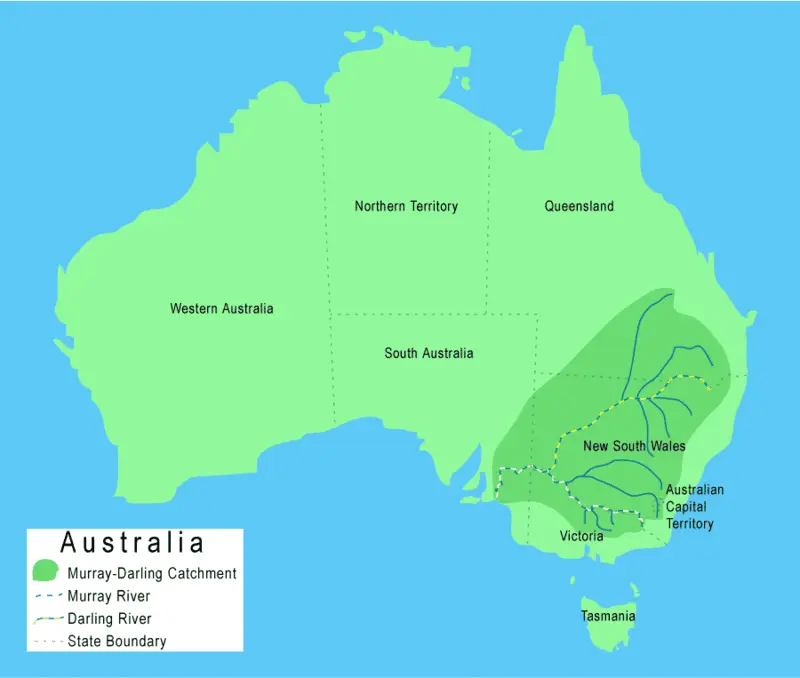 Map: Murraydarling Basin Map