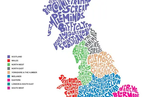 Map: Music Map of UK Bands