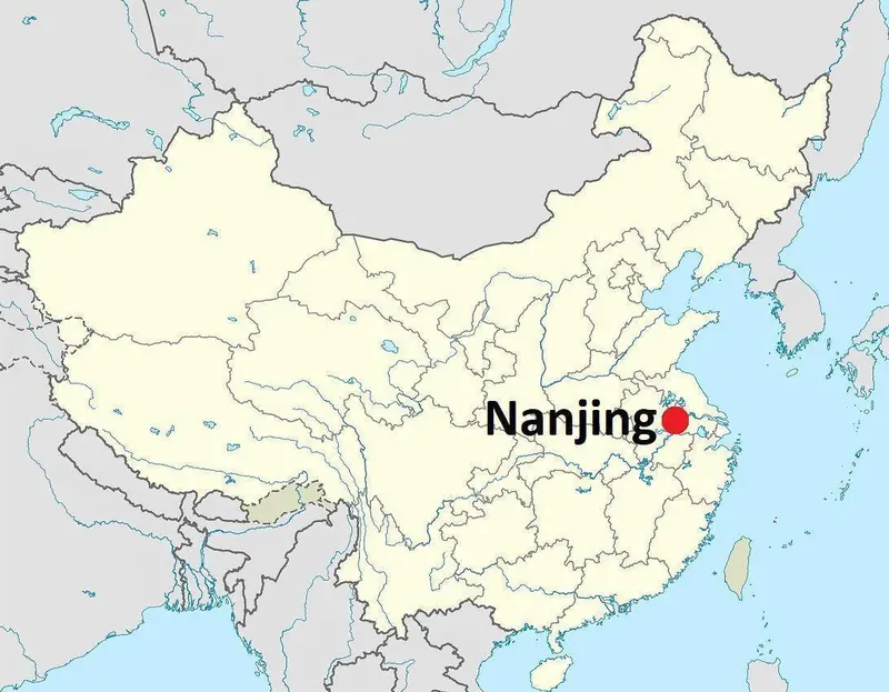 Map: Nanjinglocationmapinjiangsuregionchina