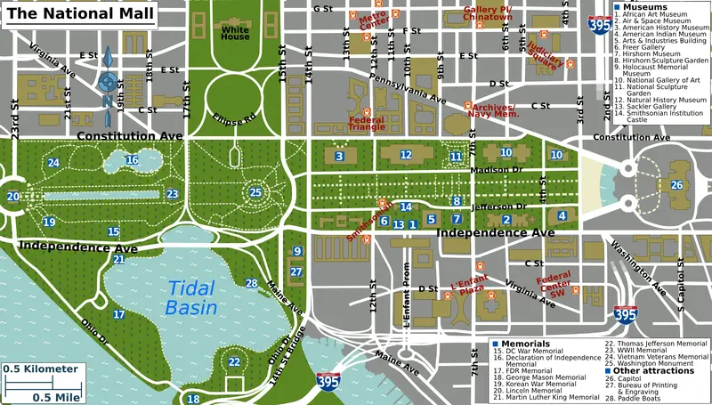 Map: National Mall District Map
