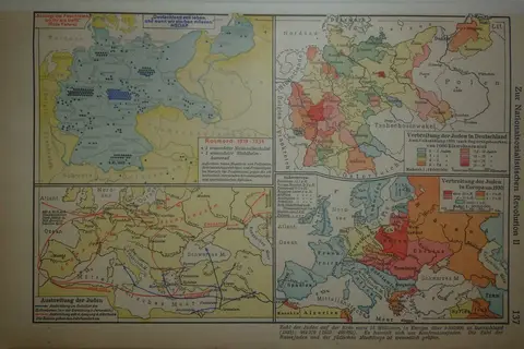 Map: Nazi Map: Spreading of the Jews in Germany and Europe