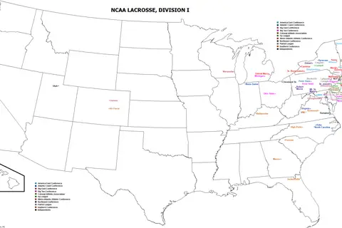 Map: Ncaa Division I Mens Lacrosse Map