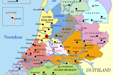 Map: Netherlands Map Large Dutch101010