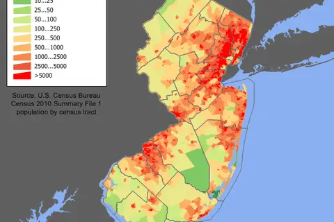 Map: New Jersey Population Map