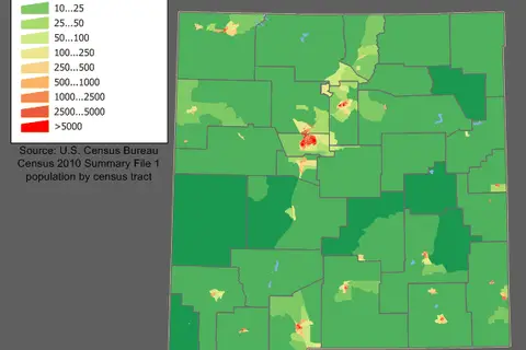 Map: New Mexico Population Map
