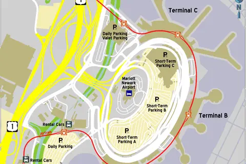 Map: Newark Liberty Airport Map