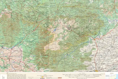 Map: Nilgiris District Map 1953 with Legend