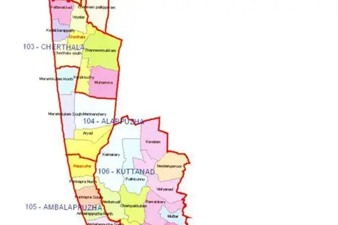 Map: Niyamasabha Constituency Map Alappuzha District