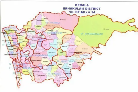 Map: Niyamasabha Constituency Map Ernakulam District