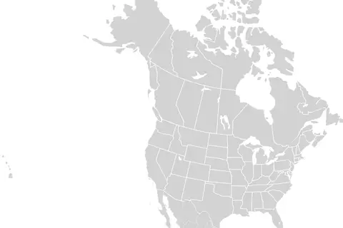 Map: North America Blank Range Map