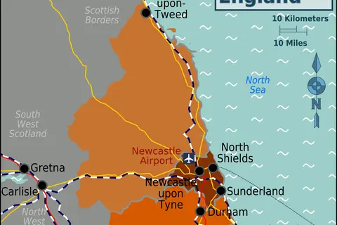 Map: North East England Map