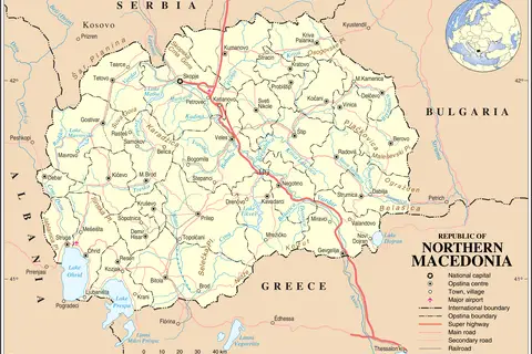 Map: North Macedonia Map