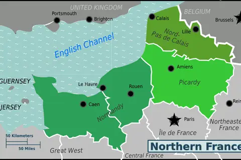 Map: Northern France Wv Map Png