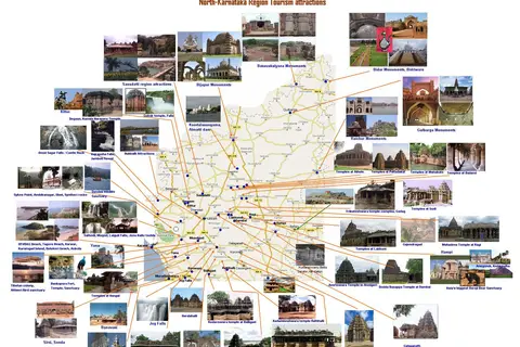 Map: Northkarnataka Region Tourism Map Manjuanth Doddamani