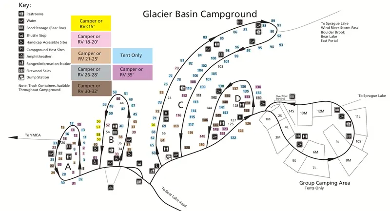 Map: Nps Rockymountainglacierbasincampground Map