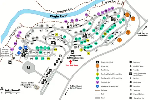 Map: Nps Zionsouthcampground Map