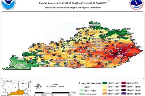 Map: Nws Kentucky Flooding Map for the 2022 Eastern Kentucky Floods