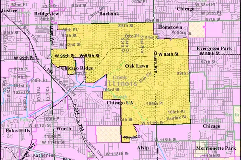 Map: Oak Lawn Il 2009 Reference Map