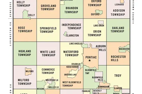 Map: Oakland County Mi Map Political Boundaries
