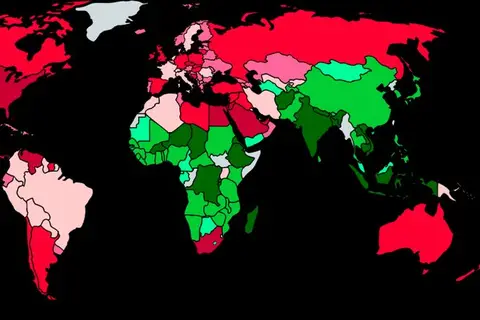 Map: Obesity Worldwide (WHO and CIA Factbook stats, est. 2008-2012)