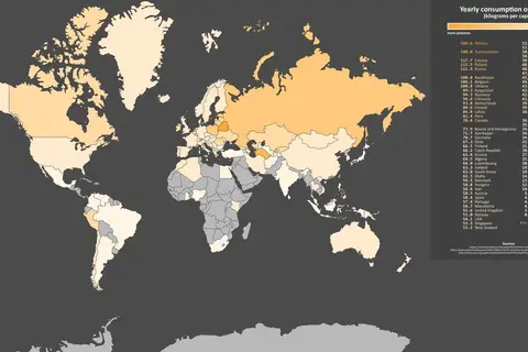 Map: [OC] Yearly Consumption of Potatoes