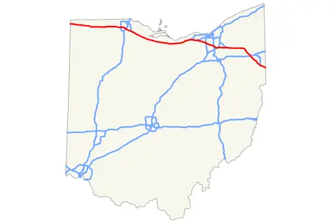 Map: Ohio Turnpike Map