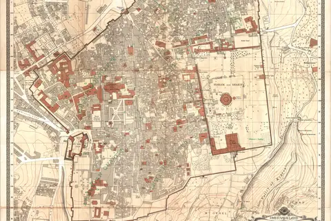 Map: Old City of Jerusalem Map by Survey of Palestine Map 12500