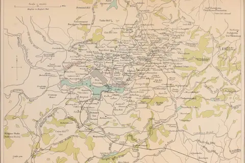 Map: Ootacamund Ooty Map 1911