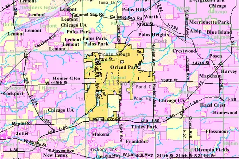 Map: Orland Park Il 2009 Reference Map
