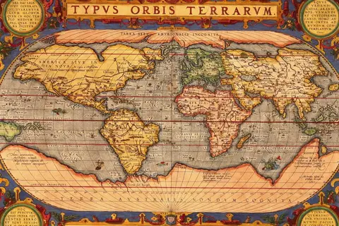 Map: Ortelius’s map of the world, 1564