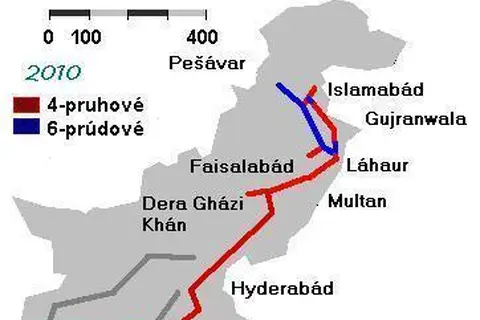 Map: Pakistan Motorway Multilanes Map