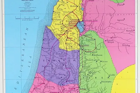 Map: Palestine New Testament map