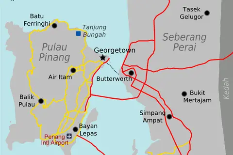 Map: Penang Wikivoyage Map