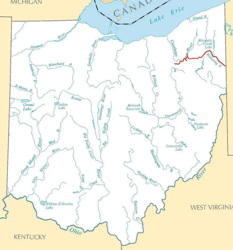 Map: Pennsylvania and Ohio Canal Map