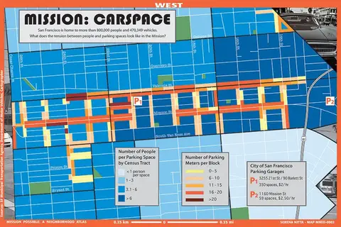 Map: People vs Parking Spaces in the Mission District of San Francisco
