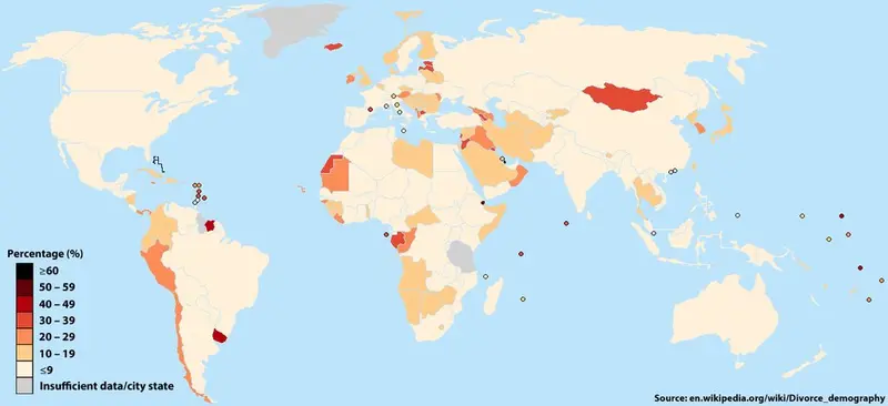 Map: Percentage of people living in the capital city