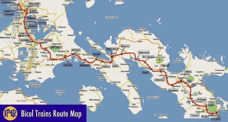 Map: Philippine National Railways Route Map