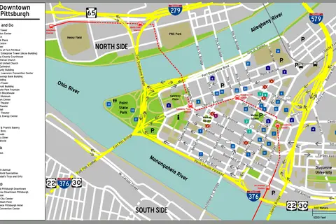 Map: Pittsburgh Downtown Map
