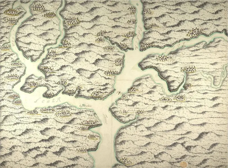 Map: “Plan of Plymouth Harbour” from the late 17th Century. from the King George III Topographical Collection.