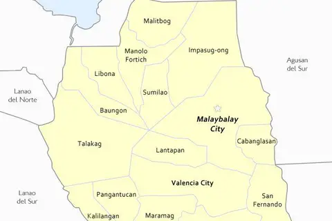 Map: Political Map of Bukidnon