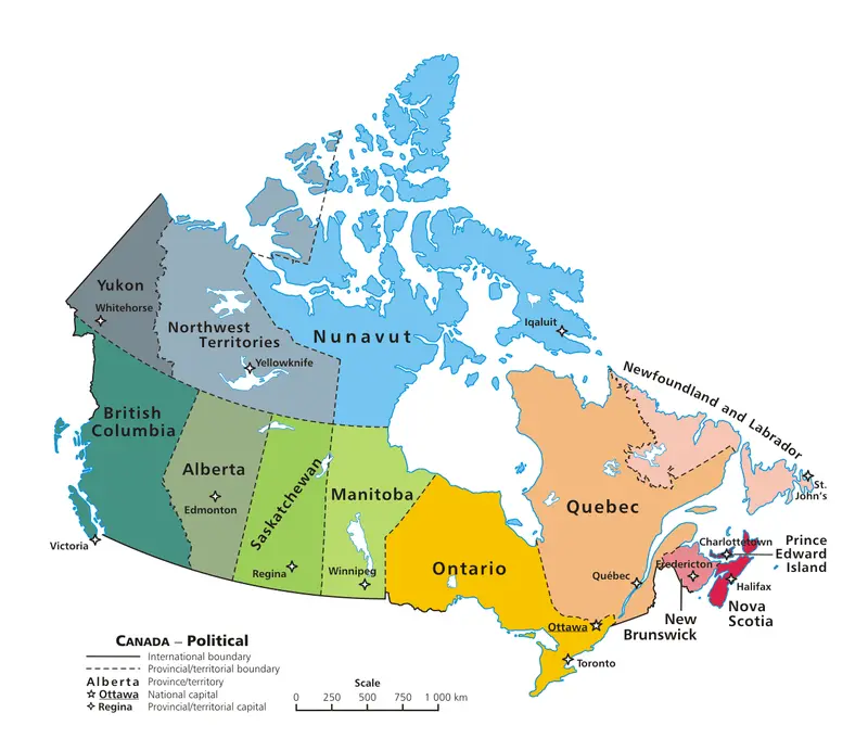 Map: Political Map of Canada