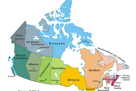 Map: Political Map of Canada
