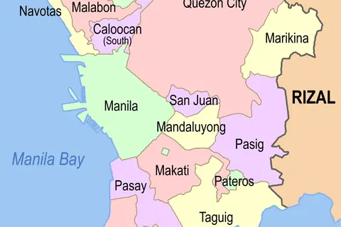 Map: Political Map of Metro Manila