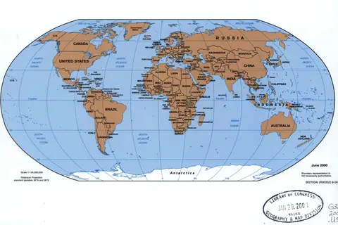 Map: Political Map of the World Loc 2001620596