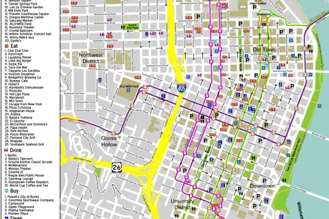 Map: Portland Downtown Map