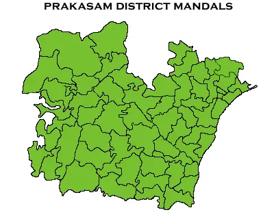 Map: Prakasam District Mandals Outline Map