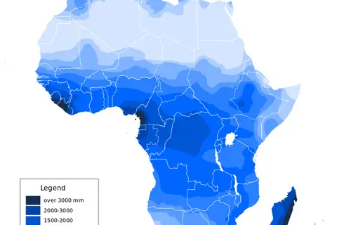 Map: Precipitation in Africa